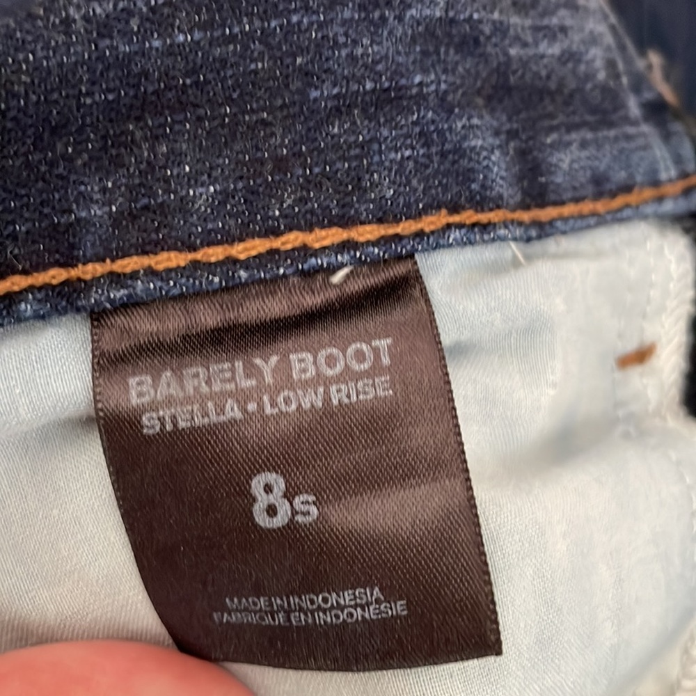 Express Stella Barely Boot Bootcut Dark Wash Low … - image 3